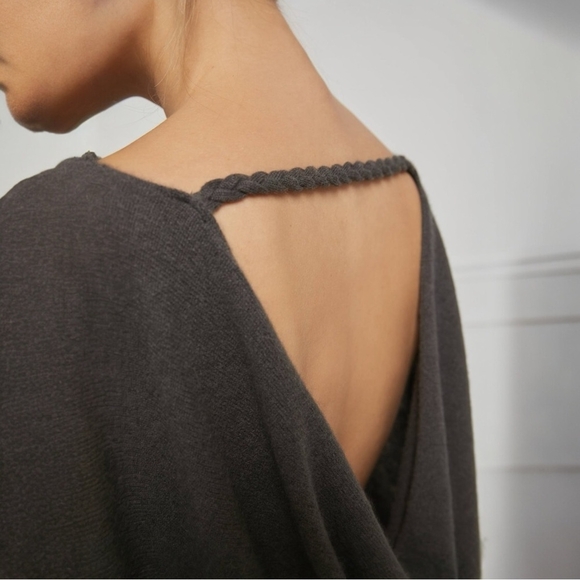 ANTHROPOLOGIE Saturday/Sunday Reese Low-Back Cashmere Jumper Open Back Sweater - Picture 4 of 8